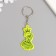 A plastic key a reflective "snake in the crown" 5.5x3.2 cm