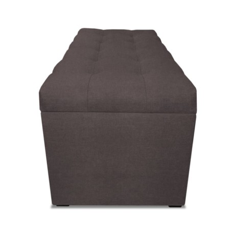 Puff with a lid and weighting, 800 × 400 × 420 mm, Dream velor, stone color-4