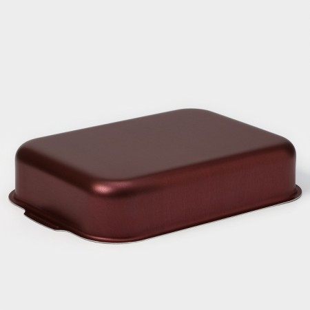 The baking sheet is "hostess", 19 × 25 cm, h = 6 cm, anti -stick coating, burgundy color-5