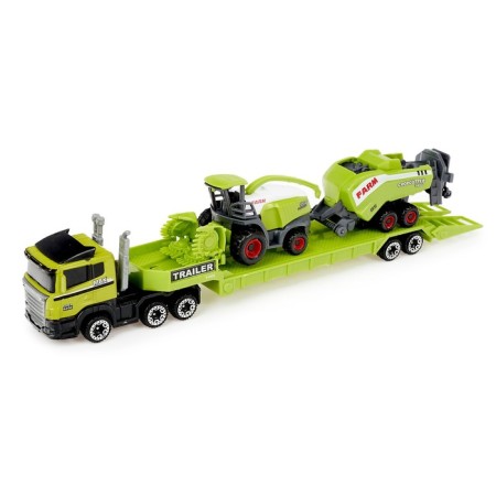 Metal truck "Farm" with a tractor, mix-5