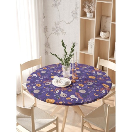 Tables on the table "Samain", round, oxford, elastic band, size 140x140 cm, diameter 105-120 cm-2