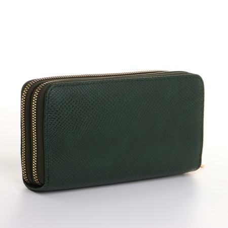Women's wallet on lightning, green color