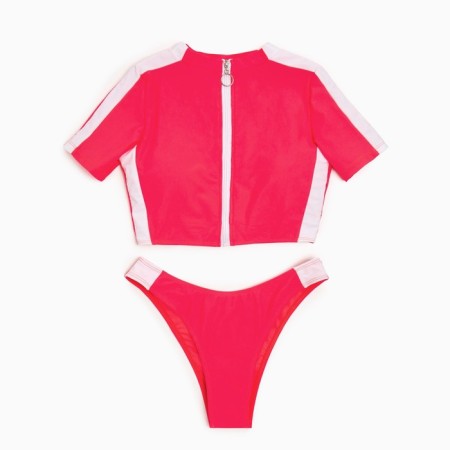 Separate Minaku swimsuit with a zipper, pink color, size 44-5