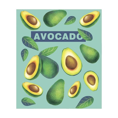 Notebook of 48 sheets in Calligrata Avocado cage, cover coated cardboard, twin-lak + selective UV-lak, block offset mix-3