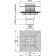 Alcaplast APV4344, 105 × 105/50/75 mm, direct runoff, hydraulic staining and wet and wet
