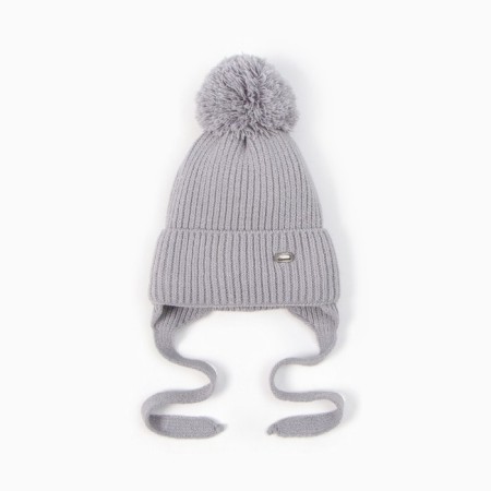 Baby hat, gray color, size 36-38