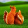 Garden figure "Squirrels of a couple with a nut" 18x18x20cm