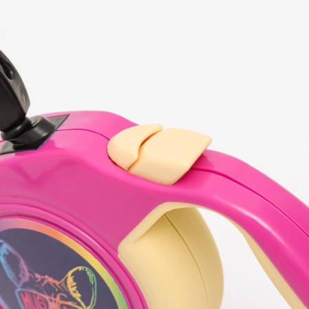 Roulette "Piggon" with a rubberized handle, 3 m, up to 15 kg, cable, pink-yellow-3