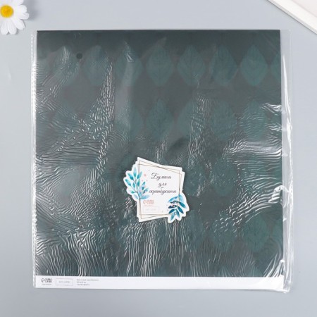 Scrapbooking paper "Leaflets" density 180 g 30.5x32 cm-3
