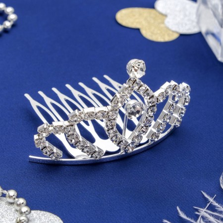Hair diadem "Sonya" 6x4 cm, silver