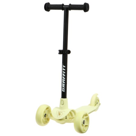 Baby scooter Graffiti Baby 24, Pu Pu 120/10 mm, yellow color-1