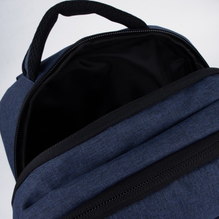 Male backpack on lightning, "saxi", outer pocket, blue color-7
