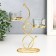 Summary metal, glass for 2 candles "Infinity. Balls" D-4.5 cm gold 14.5x6.5x20 cm 932666