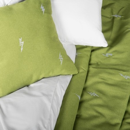 Set "Flash": a bedspread 160 x 220 cm, pillowcase 40 x 40 cm - 2 pcs, green color-3