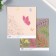 Scrapbooking paper bilateral "flowers and leaves" density 180 g 15.5x17 cm