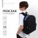 School textile backpack with print on the upper part of So what, 38x29x11 cm, black color is black
