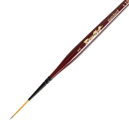 Brush liner synthetics RUBLOFF hobbies S10ARB No. 1, long pile, short handle is varnished, red-1