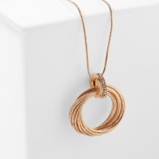 Jupiter pendant of the rings, the color is white in gold, 72 cm