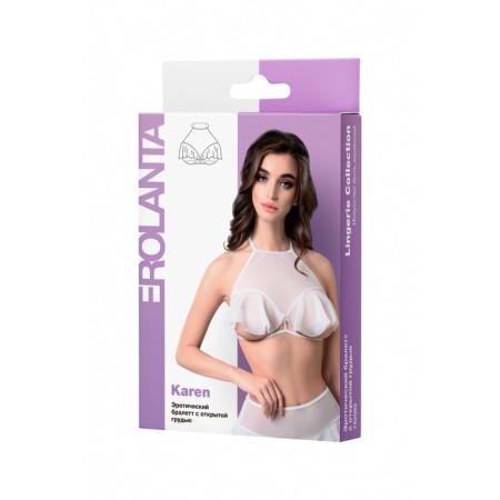 Erotic Brahlett Erolata Karen with open breasts, white (42-44)-9