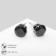 Earrings with rhinestones "Pusets" radiance, circle, d = 0.8, black color in silver