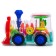 The locomotive "gears", light and sound effects, works from batteries, mix