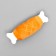 Dog toy "Soft Bone" with a squeak, 19 cm, orange