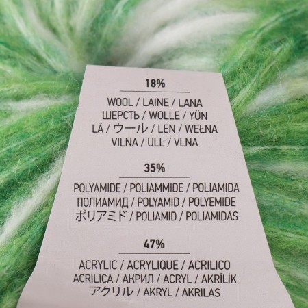 Rindrops yarn 18% wool, 35% polyamide, 47% acrylic 115m/50g (2912 Green Melange)-3