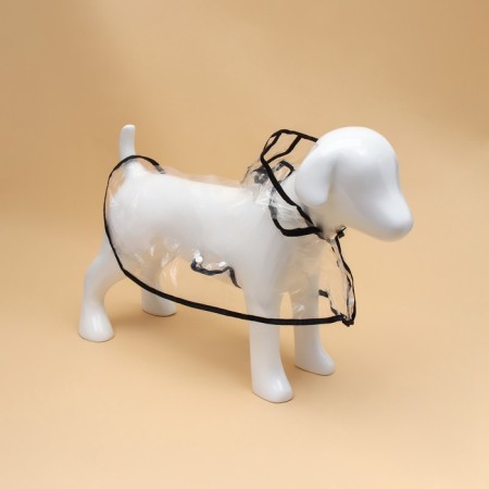 Dog raincoat, size 4XL, (DS 50, OG 60-66, Osh 56 cm), black
