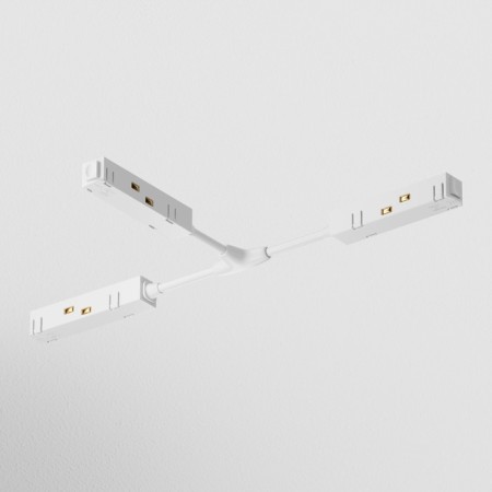 The T-shaped power connector for the track system Technical TRA004CWT-22W, 43x23x2 cm, white color-1
