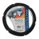 Braid on the steering wheel Nova Bright eco -leather, sponge, black, size m