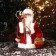 Santa Claus "in a fur coat and a bag with a patch" moves, 30x18 cm, red