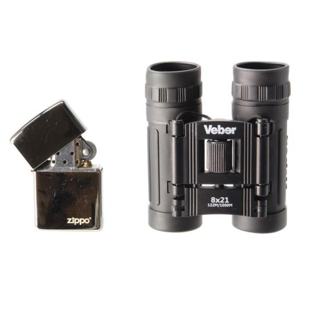 Binoculars VEBER SPORT BN, 8 × 21, black color-1