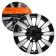 Wheel caps 13 "Tornado T", silver/black, carbon, 2 pcs AIRLINE AWCC-13-10