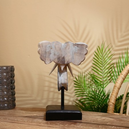 Souvenir "Elephant Head" on a stand, Albezia 35 cm-3