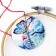 Magnetic needle "butterfly and cat", d = 5.5 cm, blue color