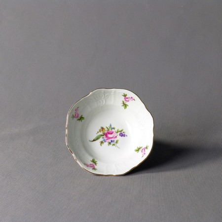 Round bernadotte salad, decor "Meissen bouquet", 16 cm