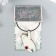 Trick Metal on the cable "White Bear with Print" Emal 5.6x3.2 cm