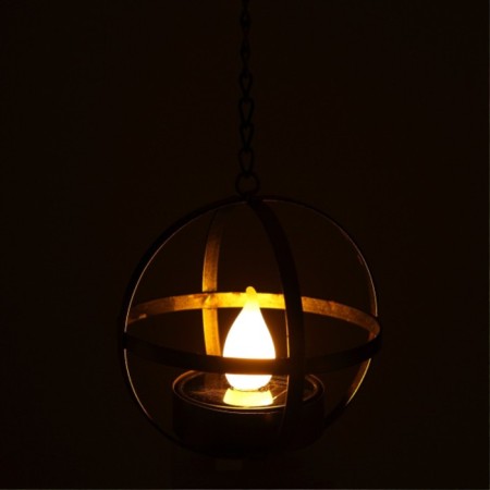 Lamp on the solar battery "Era", "loft", 26x17 cm, IP44, 3LED, orange-3