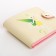 Wallet on the button, beige color