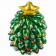 Foil ball 16 "Volumetric New Year tree", mini