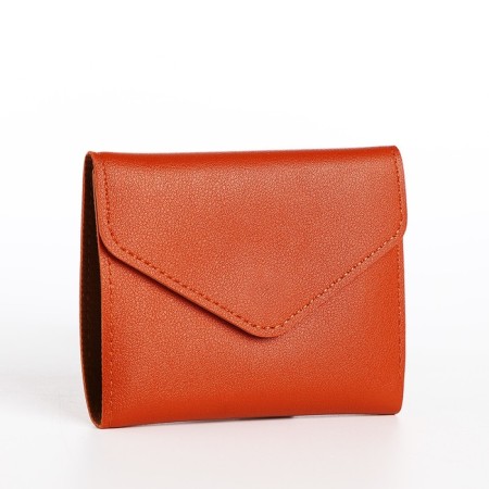 Women's wallet on the button, redhead color