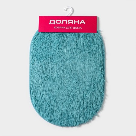 Bath and toilet rug “fluffy”, 40 × 60 cm, blue color-6