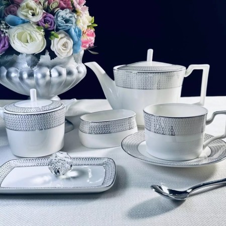 Tea Service Lenardi "Seville silver", 18 items