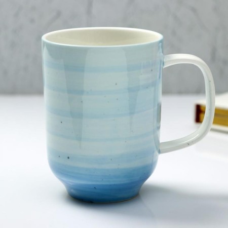 Ceramic mug “Your smile is beautiful”, 300 ml, blue color-2
