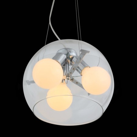 Suspension lamp ST LUCE. SL512.103.03. Uvo. 3x60 watts, E27 Globe, 30x30x20 cm, chromium color-5