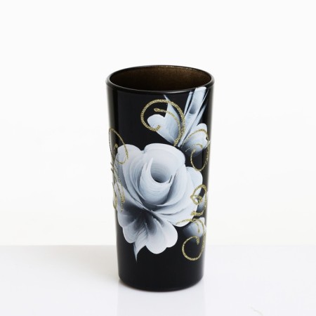Glass "rose" art painting, 220 ml