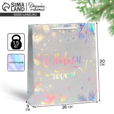 The holographic vertical package “Bright New Year”, 26 x 32 x 9 cm, New Year