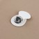 Fittings for bag No. 5, set 4 items, carbine - 2 pcs, handle to leatherette, buttons, white