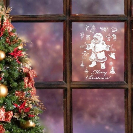 Stickers on the windows "New Year" snowmen, 50 x 74 cm-2