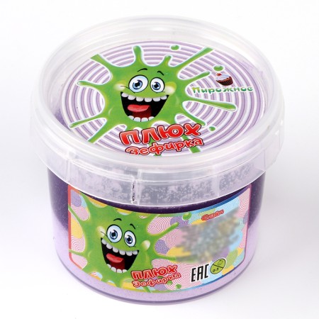 Slime pluch "marshmallow" cake, container 120 g